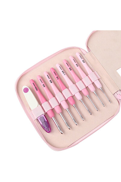 Choice pink Thick Handle Sweater Needles Gradually Change Color Soft Handle C...