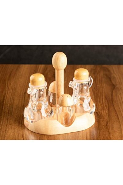 QUEEN Wooden Oil and Condiment Set