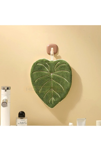 Choice1 04 Soft Double-layer Leaf Style Hand Towel Thickened Absorbent Hangin...