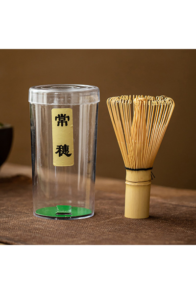 Choice1 طقم شاي ياباني بيج اللون، يتضمن مضرب شاي ماتشا (تشاسين)، وملعقة شاي (...