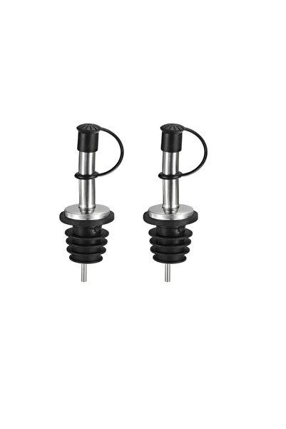 choice2 2 pcs black Stainless Steel Oil Bottle Spout Pourer/Mouth With Stoppe...