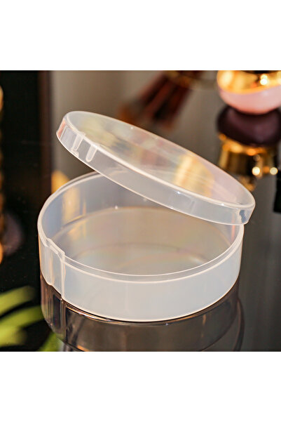 Choice علبة إسفنجة بودرة شفافة متعددة الوظائف، مقاس 9×3 سم، لتخزين مستحضرات ا...