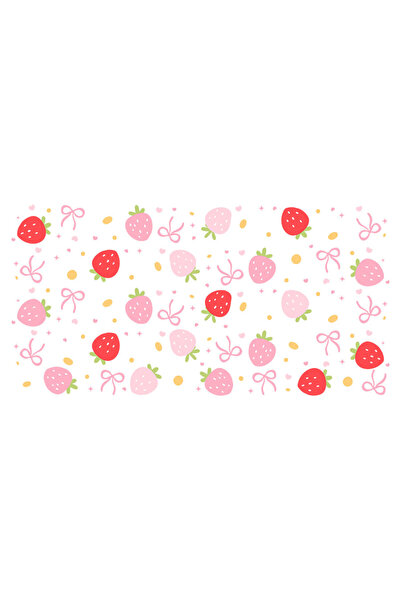 Choice ملصقات نقل ضوئي متعددة الألوان بتصميم فيونكات فراولة لطيفة، مناسبة لأك...