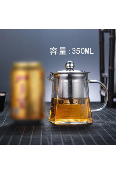 Choice4 350ml New Heat Resistant Glass Teapot With Stainless Steel Infuser He...