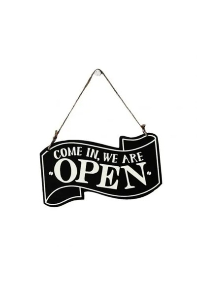 Choice لوحة ترخيص سيارة سوداء مزدوجة الجوانب، مفتوحة/مغلقة، ديكور حائط للمتاج...