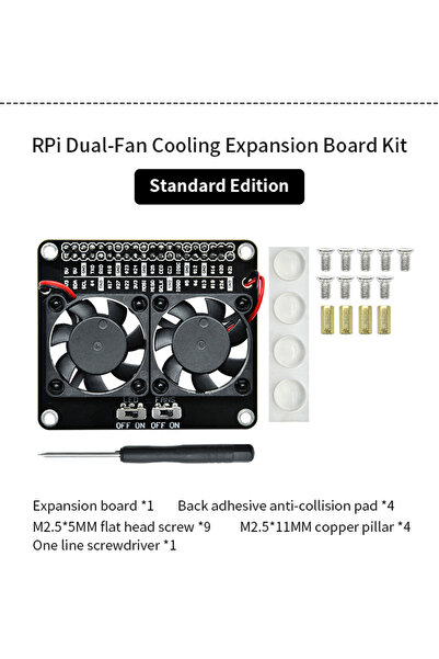 Choice Dual Fan Raspberry Pi Dual Cooling Fan GPIO Expansion Board ON/OFF Swi...
