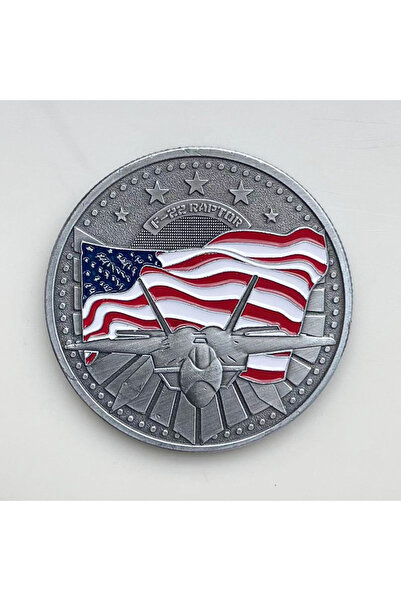 Choice Light Grey US Fighter F-22 Commemorative Coin Collection Coins