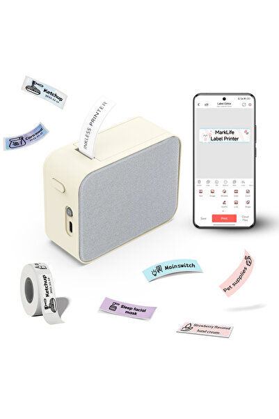 choice2 P15 Grey Flannel MarkLife P15 Mini Portable Thermal Printer Wireless ...