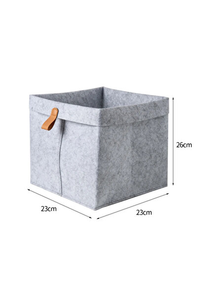 Choice Grey G714A Various Clothes Felt Storage Baskets Home Bathroom Laundry ...