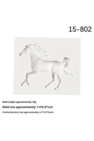 Choice Gray ♥Fondant DIY 3D Horse Silicone Mold, Horse Cholate Cake Ultra-Lig...