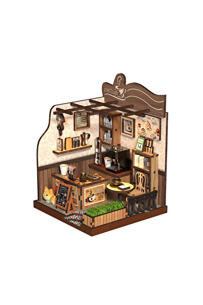 Choice مقهى جديد - طقم صنع يدوي إبداعي ثلاثي الأبعاد من الخشب - فاصل كتب على ...