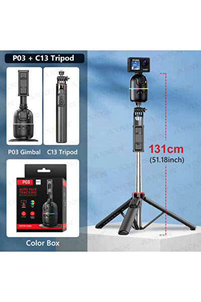 Choice حامل P03 ثلاثي القوائم مزود بتقنية الذكاء الاصطناعي الذكي للمتابعة، مت...