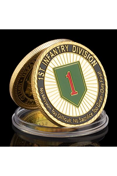 Choice Gold United States of America 1st Infantry Division Commemorative Coin...
