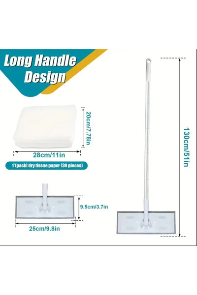 Choice 1Pack Paper 1Set Home Electrostatic Dust Collector Mop Foldable Long H...