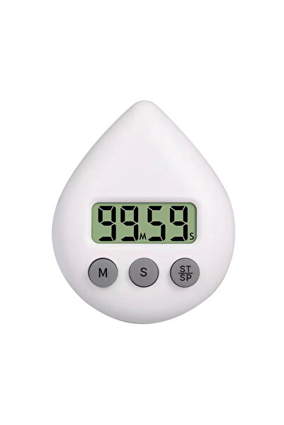 Choice مؤقت استحمام أبيض مقاوم للماء، مؤقت مطبخ، مؤقت حمام بظهر مغناطيسي، مؤق...