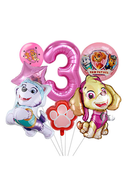 Choice PAW PATROL 1PACK 3 7pcs Cartoon PAW Patrol Birthday Decoration Aluminu...