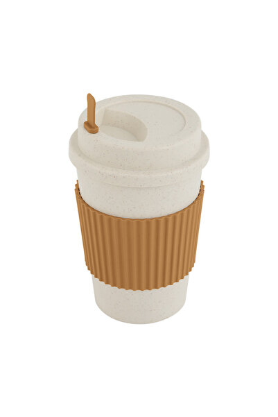 Choice1 كوب قهوة بني اللون، كوب شاي وقهوة محمول بغطاء، مصنوع من قش القمح، كوب...