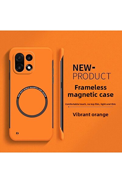 Choice5 غلاف هاتف برتقالي فائق النحافة بدون إطار مغناطيسي من البولي كربونات ل...