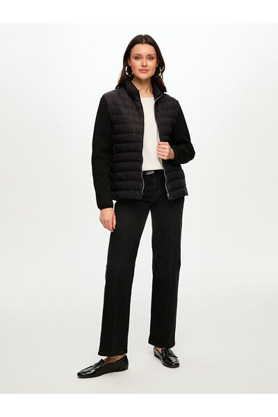 Faik Sönmez Örme Kumaş Garnili Kapitone Mont S26KMT003