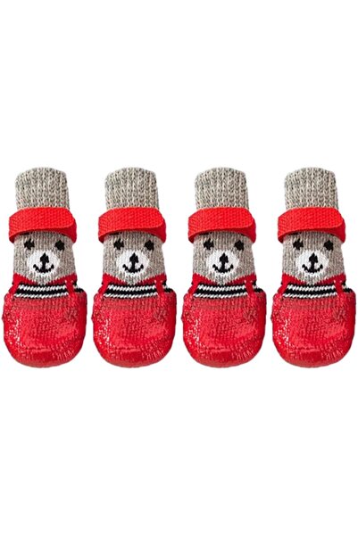 Choice3 S red Winter Warm Dog Sks Anti-Slip Rain Snow Boots Waterproof Puppy ...