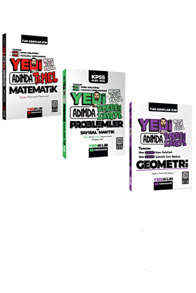 Yediiklim Yayınları 2026 Yedi Adımda Temel Matematik Problemler Geometri Seti...