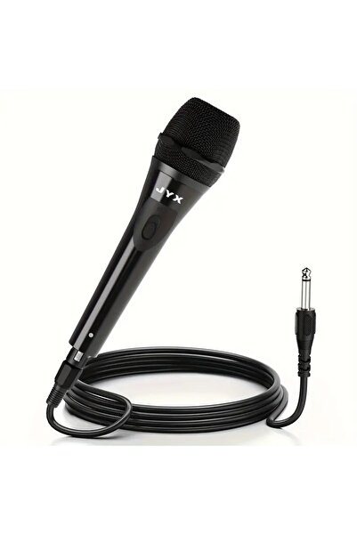 Choice ميكروفون كاريوكي ديناميكي أسود اللون، ميكروفون بأسلاك باليد مزود بمفتا...