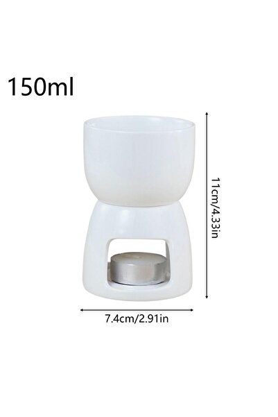 Choice كوب فوندو حلو شفاف، سخان سيراميك مع شوكتين، كوب إذابة شوكولاتة سعة 150...