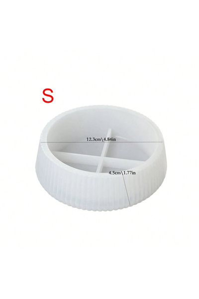 Choice1 قالب سيليكون متعدد الاستخدامات لوعاء تخزين دائري مخطط كبير الحجم، وعا...