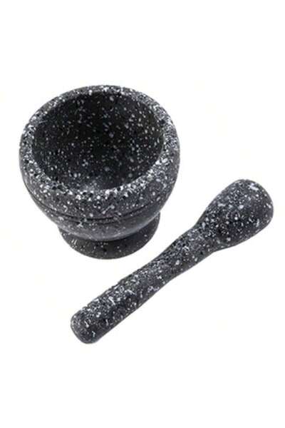 Choice A 1pc Granite Texture Garlic Press, Mortar And Pestle Set, Food Crushe...