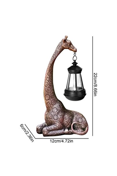 Choice تمثال زرافة لطيف يعمل بالطاقة الشمسية للحديقة، مجسم حيواني، فانوس، منح...