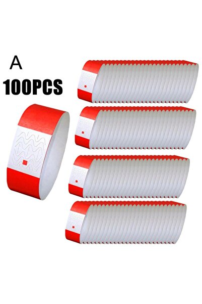 Choice A 100Pcs Waterproof Wrist Strap For Events Party Paper Bracelet Multic...