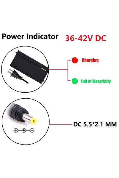 Choice18 شاحن 2 أمبير، 36 فولت، 42 فولت تيار مستمر، 12 فولت، 24 فولت، 36 فولت...