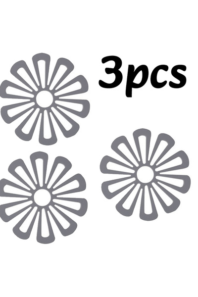 Choice5 حامل أواني مطبخ رمادي على شكل زهرة، مقاس 16.8 × 16.8 سم، 3 قطع، مناسب...