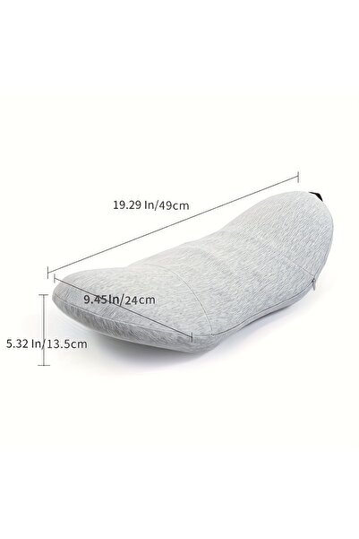 Choice grey 1pc Orthopedic Memory Foam Lumbar Pillow for Lower Back Relief an...