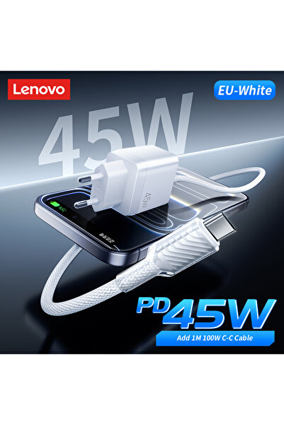 Choice1 كابل لينوفو EU-White-C-C شاحن سريع بتقنية GaN بقوة 45 واط QC 3.0 شاحن...