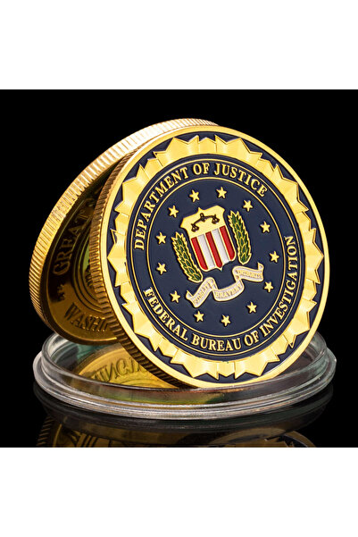 Choice Gold Department of Justice Federal Bureau of Investigation Souvenir Ch...