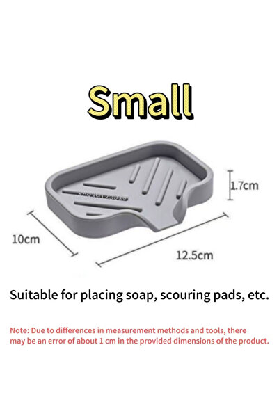 Choice S-1pcs Sink Silicone Tray with Drain Soap Sponge Storage Holder Counte...