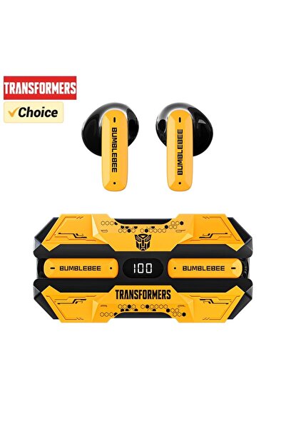 Choice سماعات أذن لاسلكية TRANSFORMERS TF-T51 صفراء اللون، تدعم تقنية بلوتوث ...