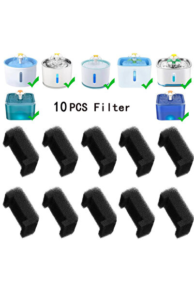 Choice1 10 فلاتر بديلة لنافورة مياه القطط، فلاتر بديلة من الكربون النشط للقطط...