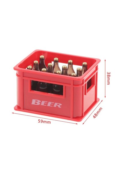 Choice1 red 1:12 Dollhouse Mini Beer Drink Bottle Beer Box Drink Box Bar Kitc...