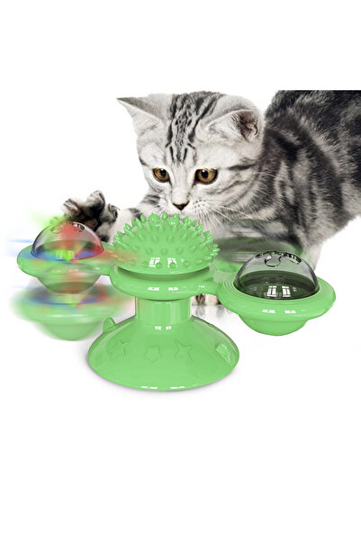 Choice1 لعبة طاحونة هوائية دوارة للقطط، قرص دوار تفاعلي، أداة خدش للحيوانات ا...