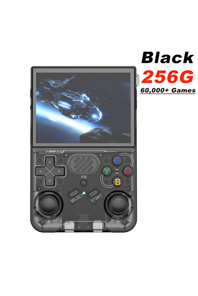 Choice6 جهاز ألعاب محمول جديد محدّث بسعة 256 جيجابايت، أسود اللون، طراز R36XX...