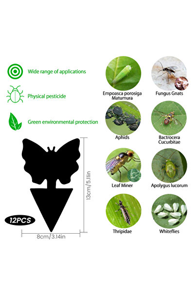 Choice1 butterfly 12pcs Strong Sticky Fly Pest Traps Bugs Outdoor Plant Insec...