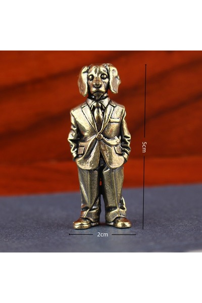 Choice تمثال كلب من النحاس الأصفر، قطعة ديكور منزلية عتيقة، ديكور مكتبي، كلب ...