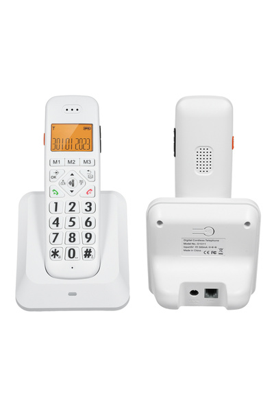 Choice WHITE Bisofice Expandable Cordless Phone with 1.8inch LCD 3 Lines Disp...