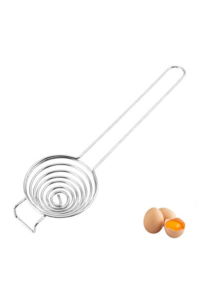 Choice Silver Egg Separator Long Handled Eggs Yolk Filter Stainless Steel Egg...