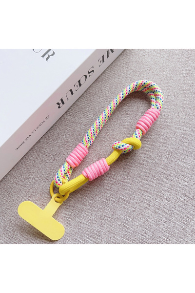 Choice4 حبل معصم بسيط من بوليستر /النايلون، أحمر/وردي، قطعة واحدة، مضاد للكسر...