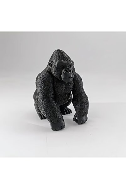 Choice1 تمثال غوريلا أسود مطبوع بتقنية ثلاثية الأبعاد بظهر فضي، زينة شمبانزي ...