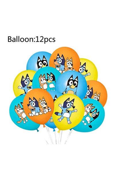 Choice43 12pcs Balloon-5 12/24/36pcs 12Inch Bluey Bingo Theme Latex Balloon S...