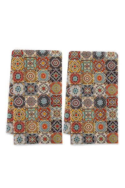 Choice 2pcs MULTI 2Pcs, Bohemian Style Colorful Geometric Pattern Kitchen Tow...